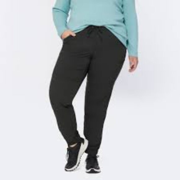Duluth Trading Pants Womens Plus 26Wx31 Black Flexpedition Joggers 30916 NWT - Picture 1 of 16